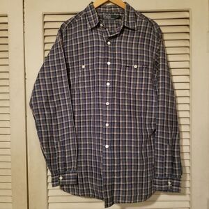 Polo Ralph Lauren Linen Blend Plaid Shirt L